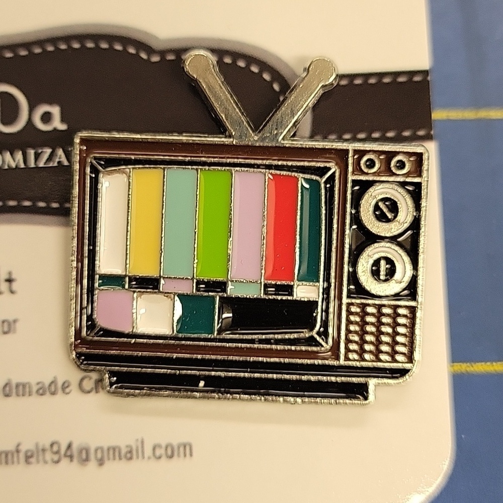 Television Old Style 1.25" Tack Pin